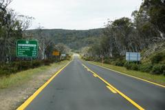 Snowy Mountains Highway in Kosciuszko National Park, Australia