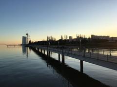 Panoramic view of Lisbon with historic buildings and the Tagus River