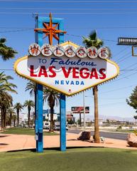 Welcome sign for Las Vegas in Paradise, Nevada, USA