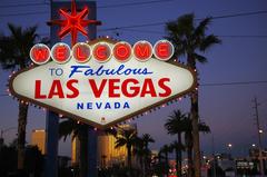 Welcome to Fabulous Las Vegas sign illuminated at night