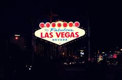 Welcome to Fabulous Las Vegas neon sign at night