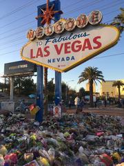 Las Vegas Sign covered in flowers