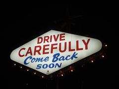 Back of Las Vegas Sign at night