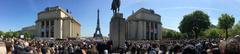 Protest in memory of Sarah Halimi at Place du Trocadéro in Paris