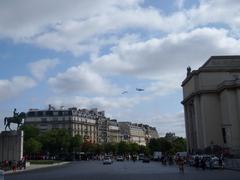 Fighter jets over Paris during Bastille Day celebration