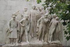 Statue honoring the dead and wounded of the Great War in Paris, France