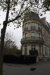 tree-lined avenue in Paris with cars parked on the side