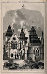 Oxford University Museum wood engraving by W.E. Hodgkin, 1859