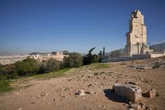 Backside of Philopappos Monument overlooking Acropolis