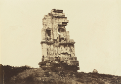 Tomb of Philopappos in 1860s albumen print