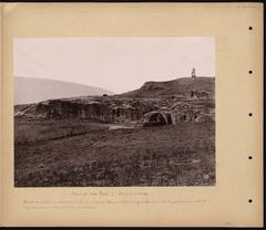 Photograph of the Hill of the Pnyx in Athens with annotations