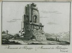 Illustration of the Momumento di Filopappo by Simone Pomardi