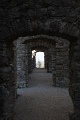 interior of Belfort Castle in Spormaggiore, Italy