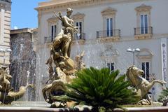 Piazza Archimede and the Fountain of Diana in Syracuse, Italy