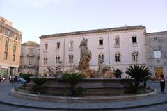 Fontana di Diana in Piazza Archimede, cultural heritage monument in Italy