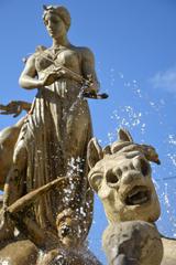 The Artemis Fountain on the island of Ortigia in Syracuse, Sicily