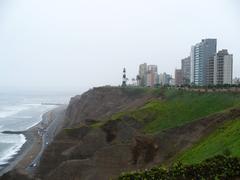 Miraflores cliffs and beach overlooking the Pacific Ocean