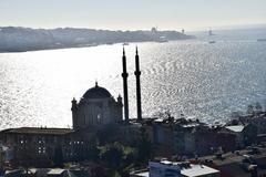 Ortaköy Mosque on the shores of Bosphorus Strait in Beşiktaş, Istanbul