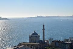 Ortaköy Mosque at the shores of Bosphorus Strait in Istanbul