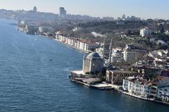 Ortaköy Mosque in Beşiktaş, Istanbul on the shores of Bosphorus Strait