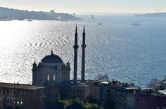 Ortaköy Mosque by the Bosphorus Strait in Istanbul