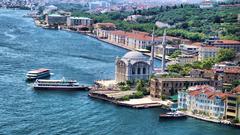 Büyük Mecidiye Mosque from Boğaziçi Bridge