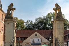 Gate of Senden water castle in Senden, North Rhine-Westphalia, Germany