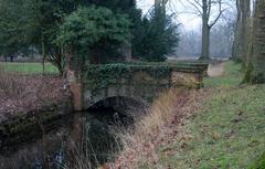 east side bridge leading to Schloss Senden in winter