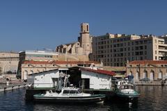 Old Port of Marseille with boats and historic buildings