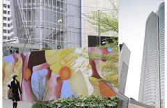 large mural artwork in central Tokyo