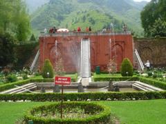 Nishant Bagh garden with neatly lined walkways and lush green trees