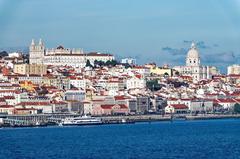 View of Lisbon from deck 12 of a cruise ship