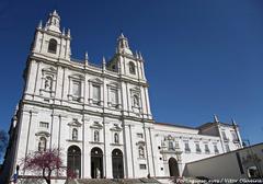 Façade of São Vicente de Fora Church in Lisbon, Portugal