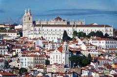 View of Lisbon from deck 12 of a cruise ship