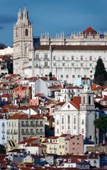 View of Lisbon from deck 12 of a cruise ship