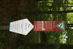 Information board at Klärteich III nature reserve near Salzgitter-Heerte, Germany