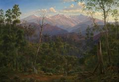 Eugène von Guérard painting of Mount Kosciuszko from the Victorian border