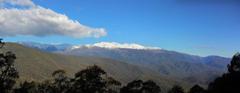 Kosciuszko main range with snow cover from Scammel Spur Lookout