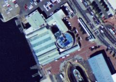 Aerial view of Two Oceans Aquarium, Cape Town