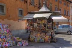 Newsstand in Pisa, Italy in 2008