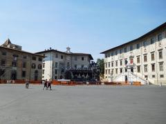 Piazza dei Cavalieri in Pisa with historical buildings