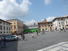 Filming of the second season of the TV series 'My Brilliant Friend' in Piazza dei Cavalieri, Pisa