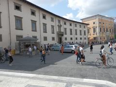 Filming of the second season of the TV series 'My Brilliant Friend' in Piazza dei Cavalieri, Pisa