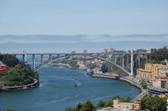 Arrábida Bridge view from the Crystal Palace in Porto, Portugal