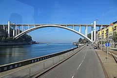 Ponte da Arrabida spanning the Douro River in Porto, Portugal