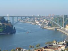 Ponte da Arrábida seen from Palácio de Cristal in Porto, Portugal