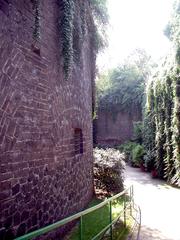 Historic Coeln-Fort-X with red brick facade and arched windows