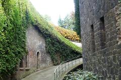 Fort X defense structure with green spaces at Neusser Wall 33 in Cologne