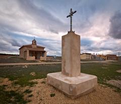 View of Paones village in Berlanga de Duero, Soria, Spain