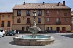 Panoramic view of Berlanga de Duero with historic church and landscape